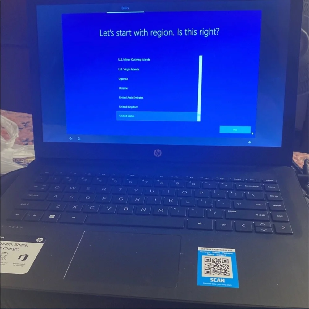 hp laptop used once